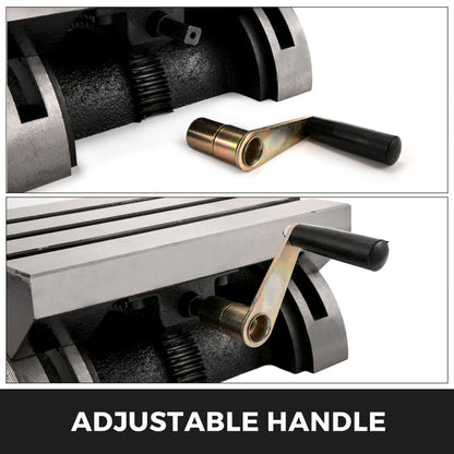 010571346494 - Durable 7x5" Cast Iron Adjustable Milling Table