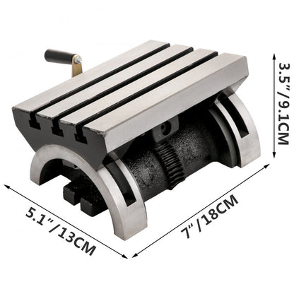 010571346494 - Durable 7x5" Cast Iron Adjustable Milling Table