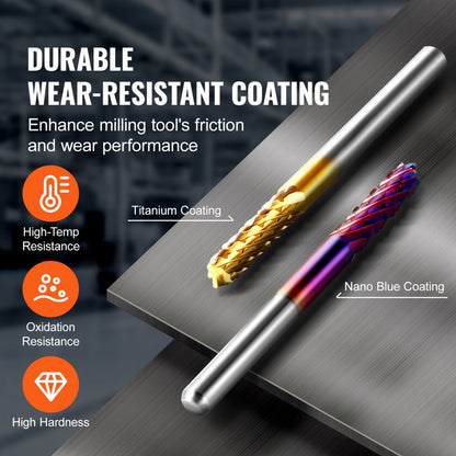 40PCSCNC - 40-Piece Tungsten Steel CNC Router Bits Set, Diverse Applications