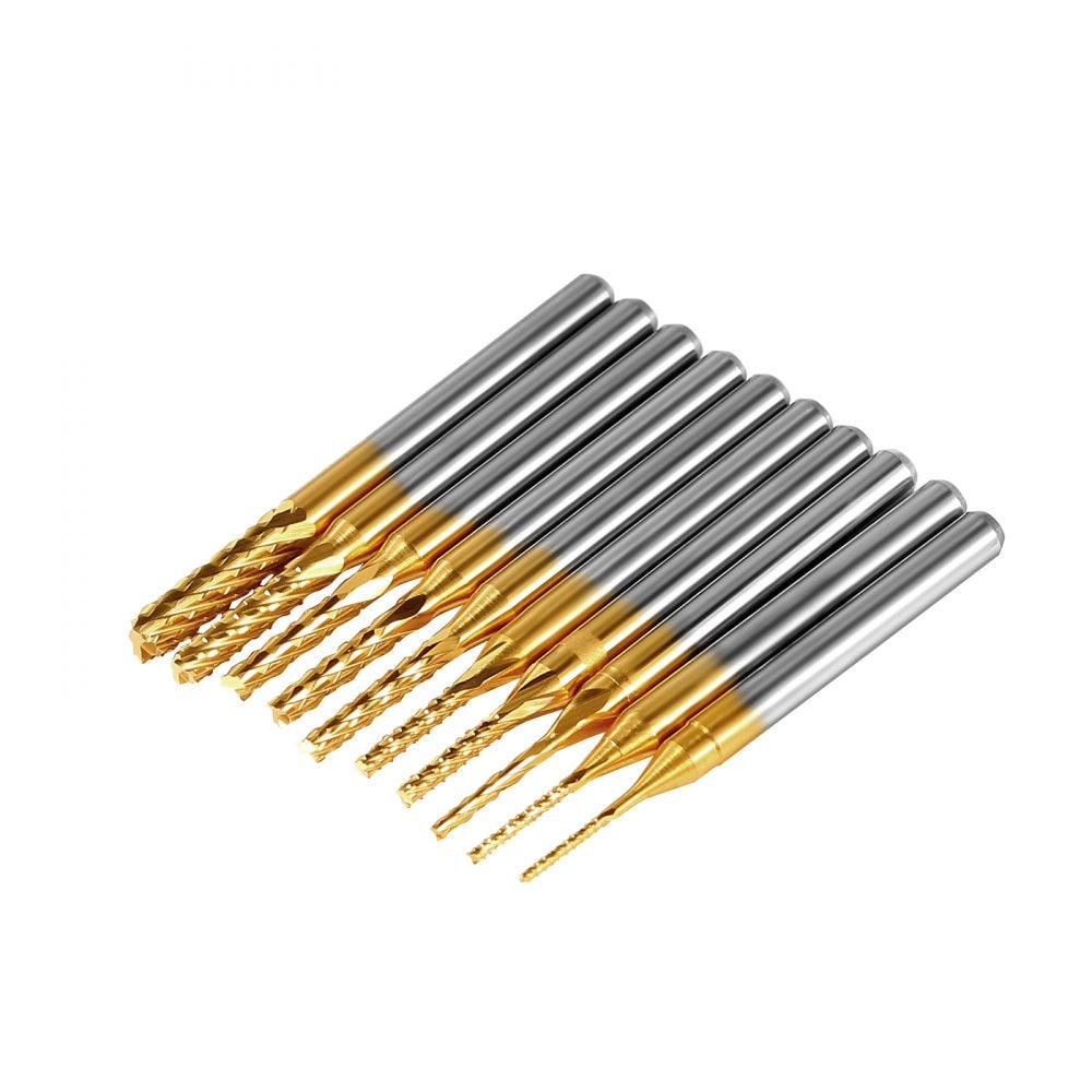 40PCSCNC - 40-Piece Tungsten Steel CNC Router Bits Set, Diverse Applications