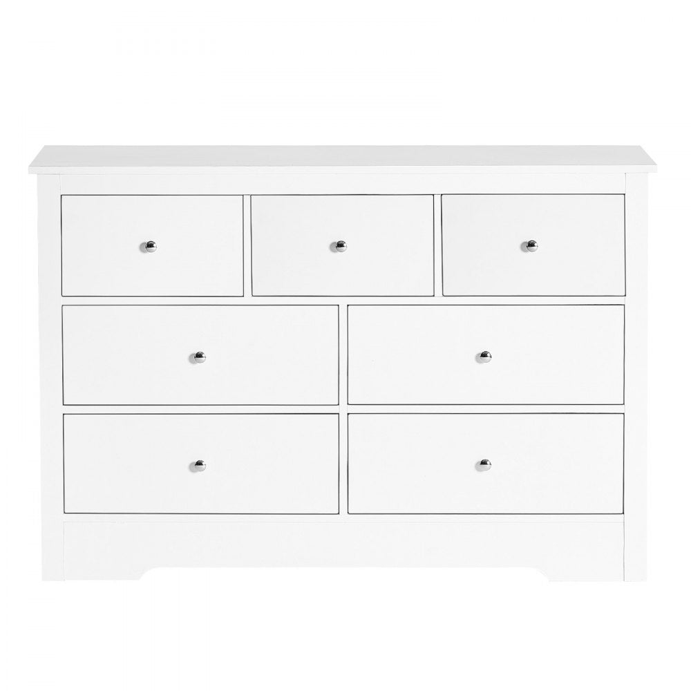 SR247245 - Stylish 7-Drawer Dresser with Metal Handles and Elegant Design