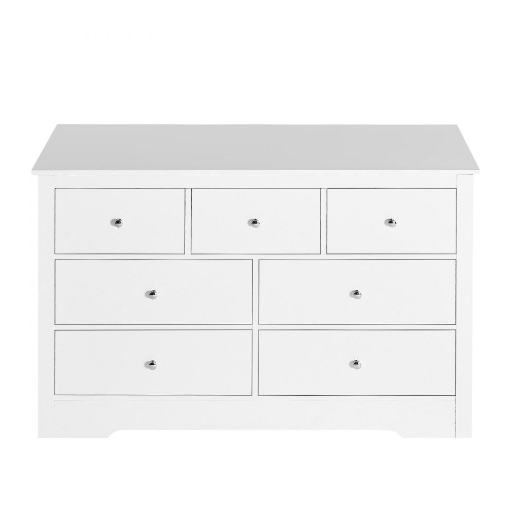SR247245 - Stylish 7-Drawer Dresser with Metal Handles and Elegant Design