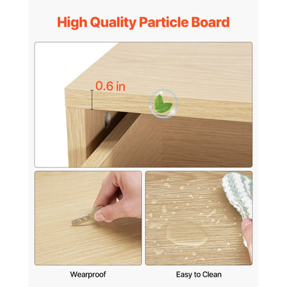 SR247246 - Elegant 6-Drawer Dresser with Metal Handles and Sturdy Design