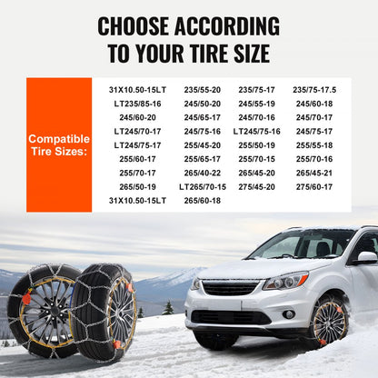 2382105 - Durable Snow Chains for Cars & SUVs – Easy Install & Anti-Slip