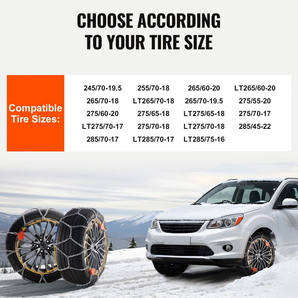 2385805 - Durable Snow Chains for Cars, SUVs, and Trucks