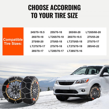 2385805 - Durable Snow Chains for Cars, SUVs, and Trucks
