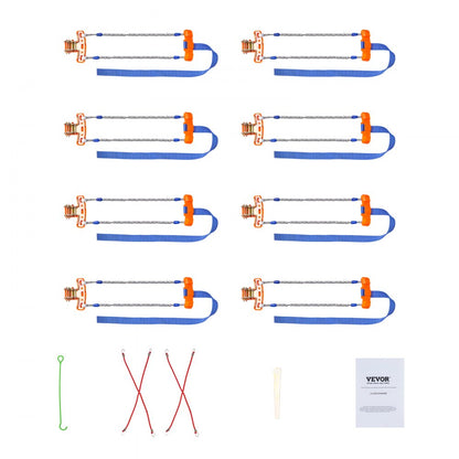 ZT-265 - Heavy-Duty Snow Chains for 9.2-11.2in Tires, Quick Install