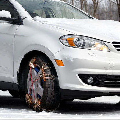 ZN4-M - Durable Snow Chains for 8-8.8 in Tires, Quick Installation