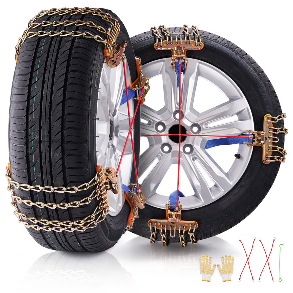 ZN4-M - Durable Snow Chains for 8-8.8 in Tires, Quick Installation