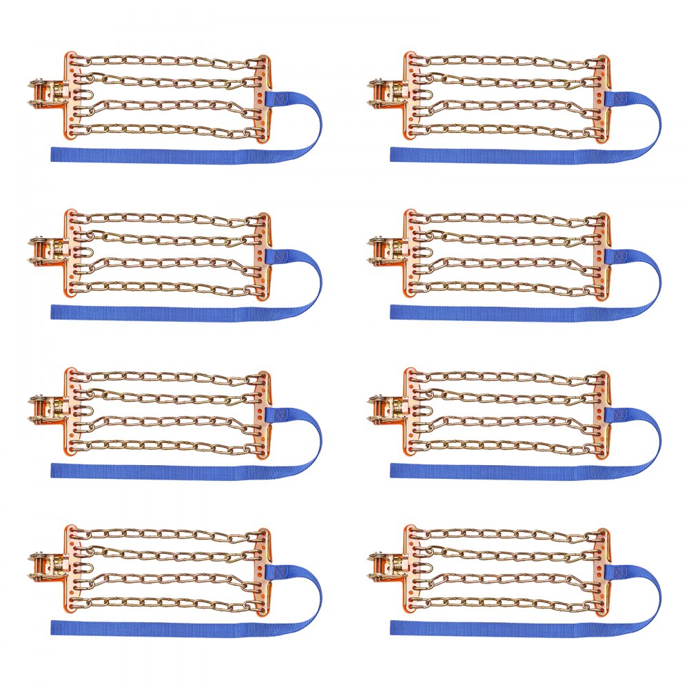 ZN4-M - Durable Snow Chains for 8-8.8 in Tires, Quick Installation
