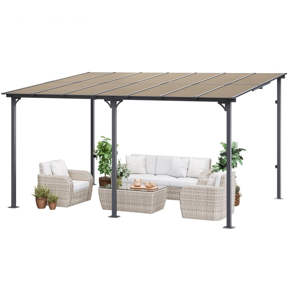 ZW-001 - Durable 10' x 14' Lean-To Gazebo with Hardtop and UV Protection