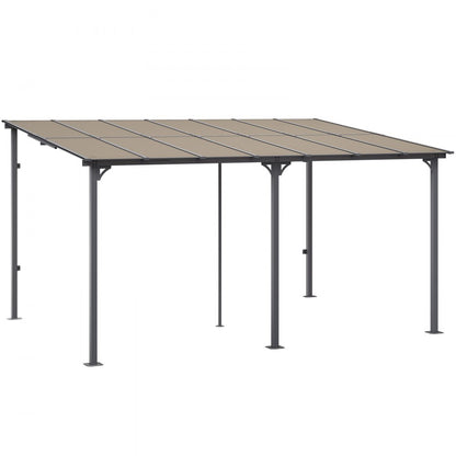 ZW-001 - Durable 10' x 14' Lean-To Gazebo with Hardtop and UV Protection