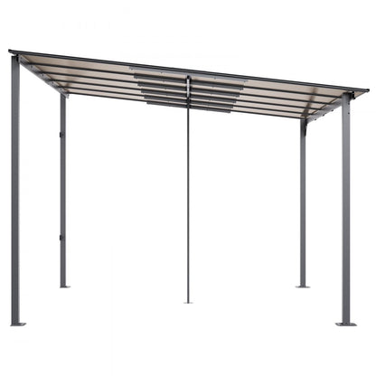 ZW-002 - Durable Lean-to Gazebo with Hard Top for All-Season Outdoor Use