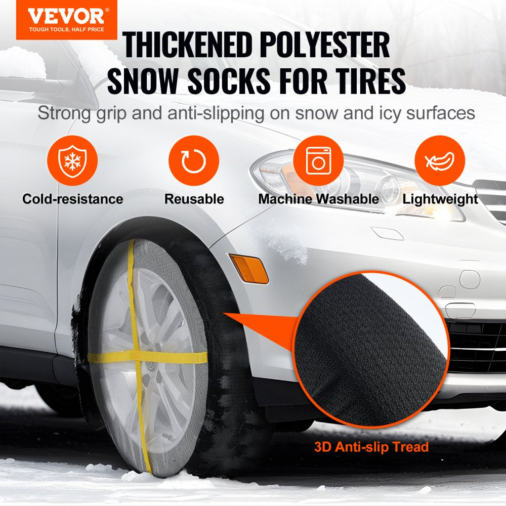 BHS11 - VEVOR Snow Socks for Increased Grip & Tire Protection in Winter