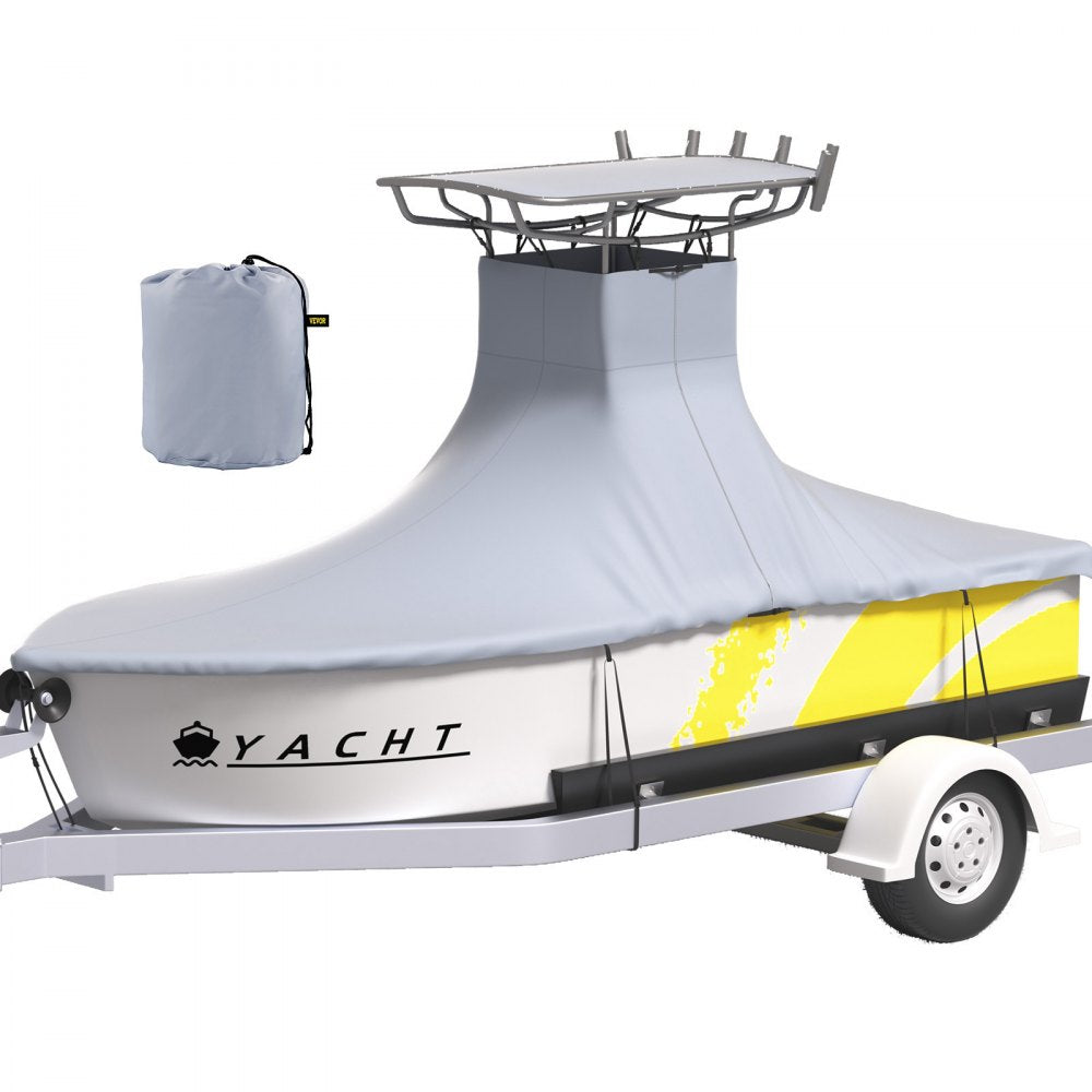 22-24 ft T-Top Boat Cover - Durable 600D Fabric for All-Weather Protection