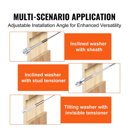 YXHF-1054+2021-1/8"-10 - T316 Stainless Steel Cable Railing Kit with Sleeves