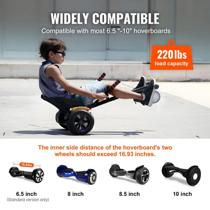 BH-001 - Adjustable Hoverboard Go-Kart Seat for All Ages