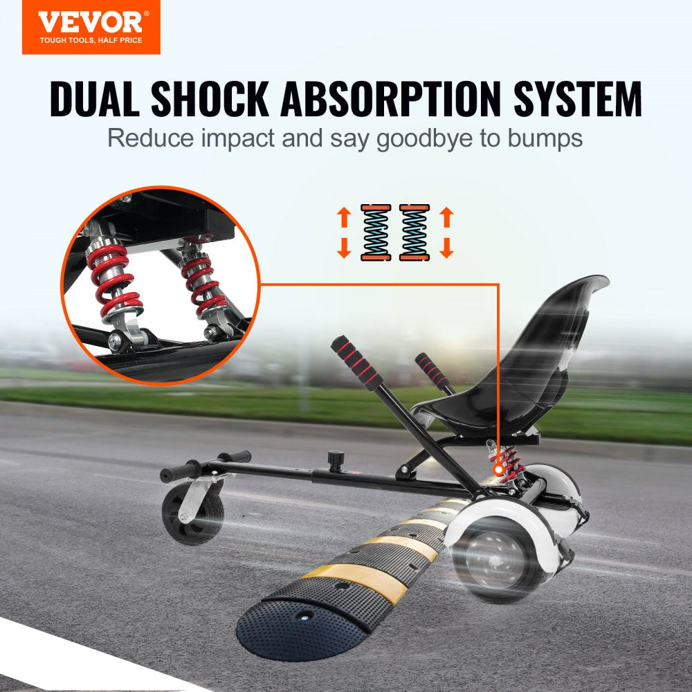 BH-003 - VEVOR Adjustable Hoverboard Seat with Dual Shock Absorbers, 270 lbs Capacity