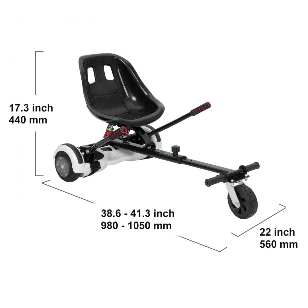 BH-003 - VEVOR Adjustable Hoverboard Seat with Dual Shock Absorbers, 270 lbs Capacity