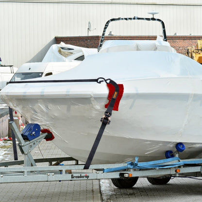 XMRS25-4 - 1"x15' Durable Ratchet Straps with Padded Handles and Spring Hooks