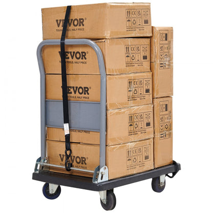 XMRS25-4 - 1"x15' Durable Ratchet Straps with Padded Handles and Spring Hooks