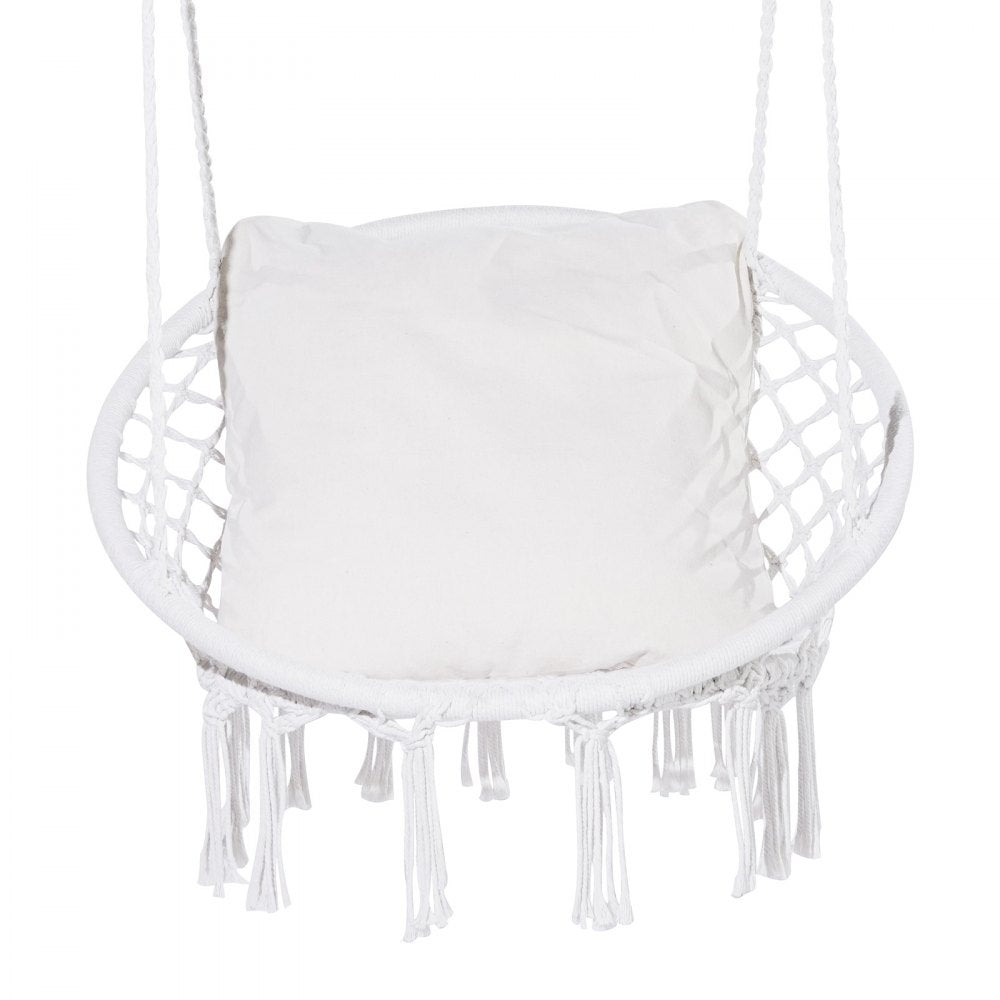 HR-HC-02 - Comfortable Macramé Hanging Chair for Indoor & Outdoor Relaxation