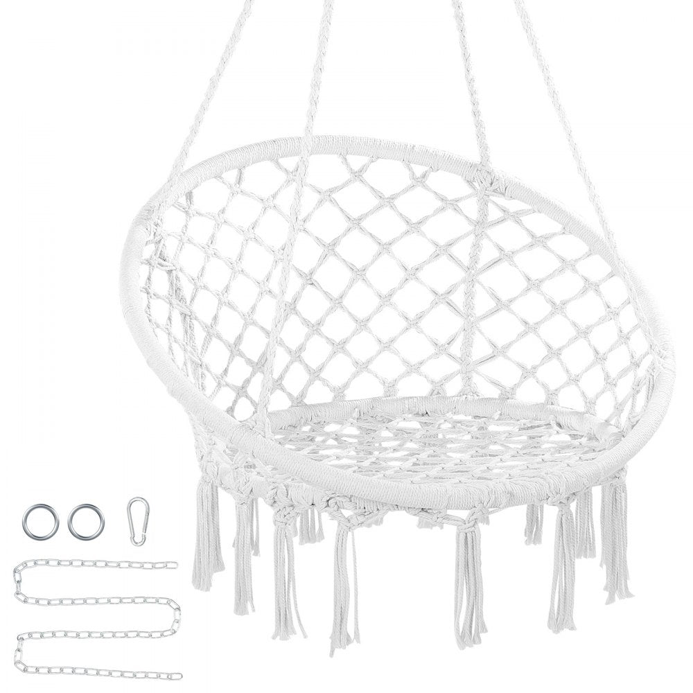 HR-HC-05 - Ergonomic Woven Rope Swing Chair for Indoor & Outdoor Relaxation