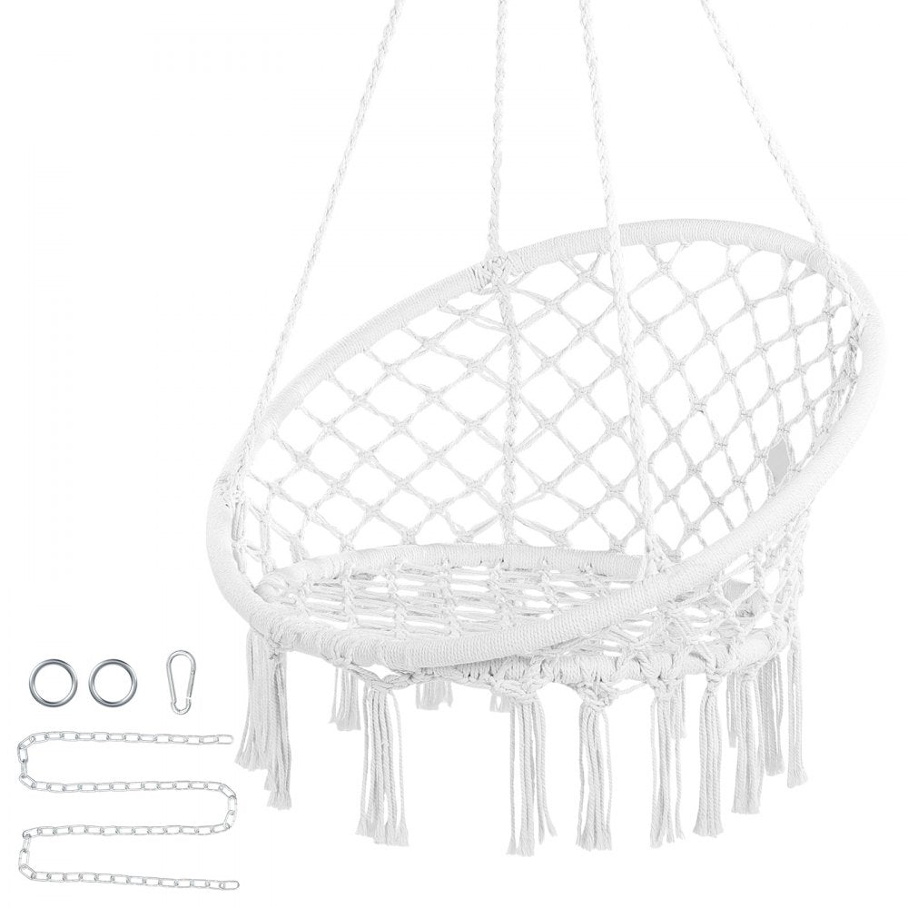 HR-HC-05 - Ergonomic Woven Rope Swing Chair for Indoor & Outdoor Relaxation