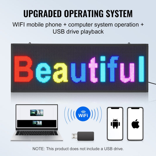 P10-3296RGB - 39" Programmable LED Sign with Vibrant Display