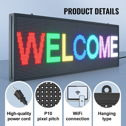 P10-3296RGB - 39" Programmable LED Sign with Vibrant Display