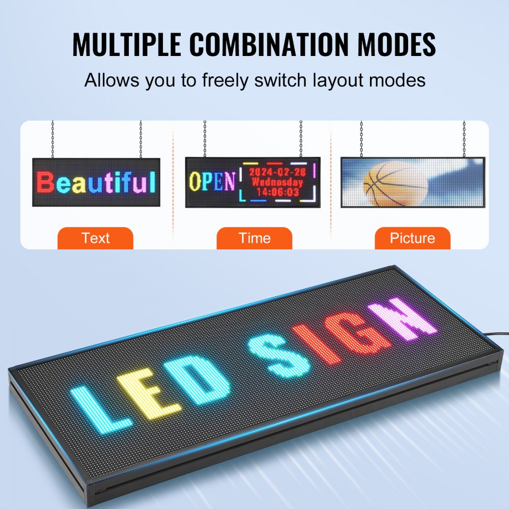P10-3296RGB - 39" Programmable LED Sign with Vibrant Display