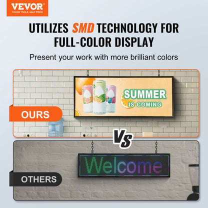 P6-64160RGB - Customizable 39"x16.2" LED Sign for Dynamic Advertising
