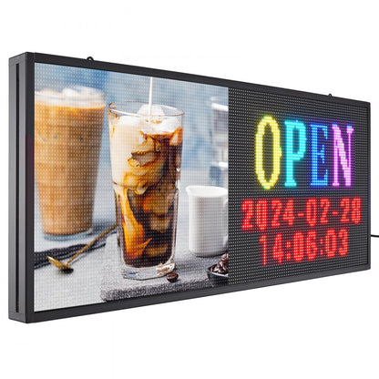 P6-64160RGB - Customizable 39"x16.2" LED Sign for Dynamic Advertising