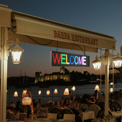 P10-1696RGB - 39" x 7.5" Bright Programmable LED Sign with Custom Text