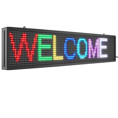 P10-1696RGB - 39" x 7.5" Bright Programmable LED Sign with Custom Text