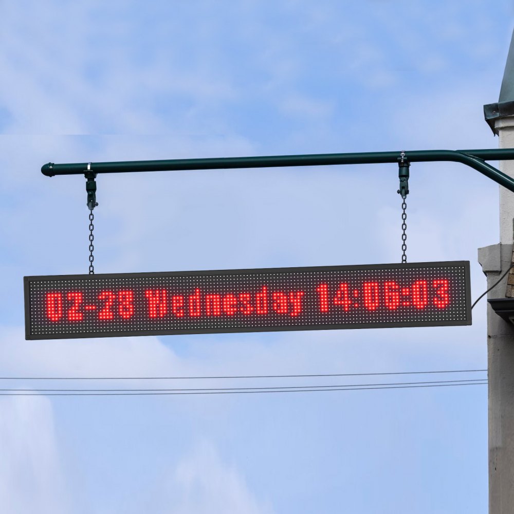P10-16128RGB - Vibrant 52"x8" Programmable LED Sign for Events & Shops