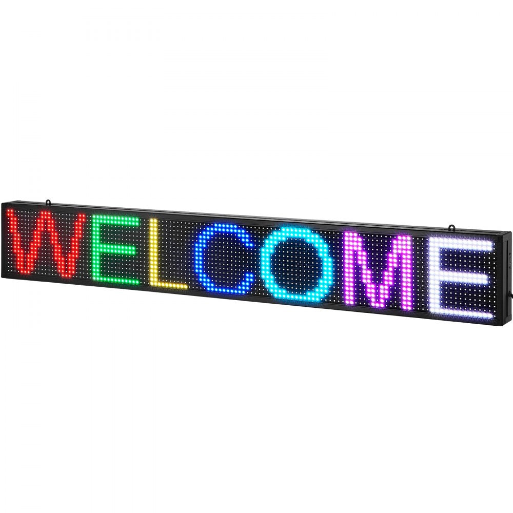 P10-16128RGB - Vibrant 52"x8" Programmable LED Sign for Events & Shops
