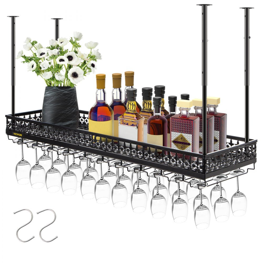 XR-JBJ001 - Adjustable Ceiling Wine Glass Rack for Bottles and Goblets