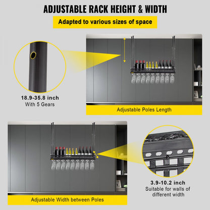 XR-JBJ003 - Adjustable Wine Glass Rack for Bottles and Goblets