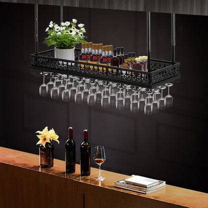 XR-JBJ003 - Adjustable Wine Glass Rack for Bottles and Goblets