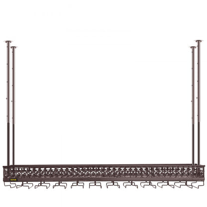 XR-JBJ004 - Adjustable Ceiling Wine Glass Rack with Safety Guardrail