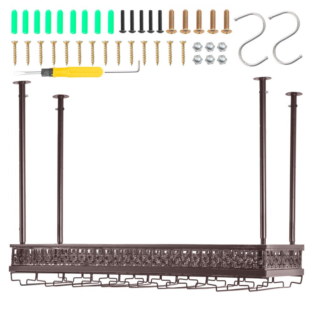 XR-JBJ002 - Adjustable Wine Glass Rack, Holds 33lbs, 18.9-35.8" Tall