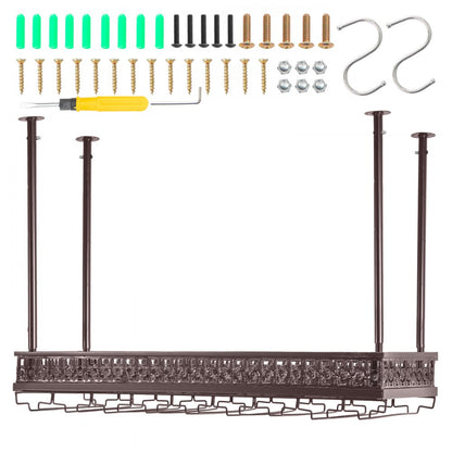 XR-JBJ002 - Adjustable Wine Glass Rack, Holds 33lbs, 18.9-35.8" Tall