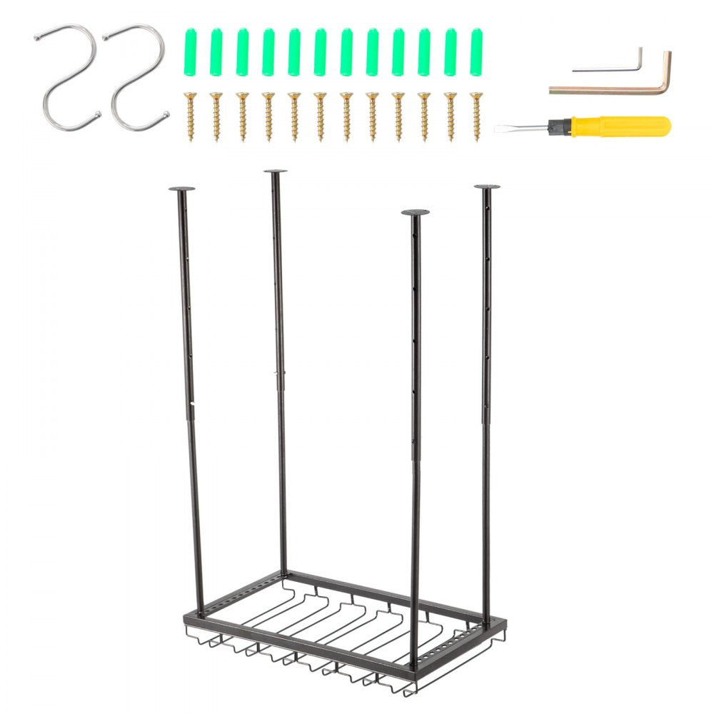 XR-JBJ005 - Adjustable Ceiling Wine Glass Rack for 33 lbs Capacity