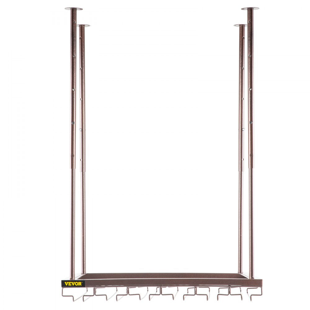 XR-JBJ006 - Adjustable Ceiling Wine Glass Rack, Holds 33 lbs of Goblets