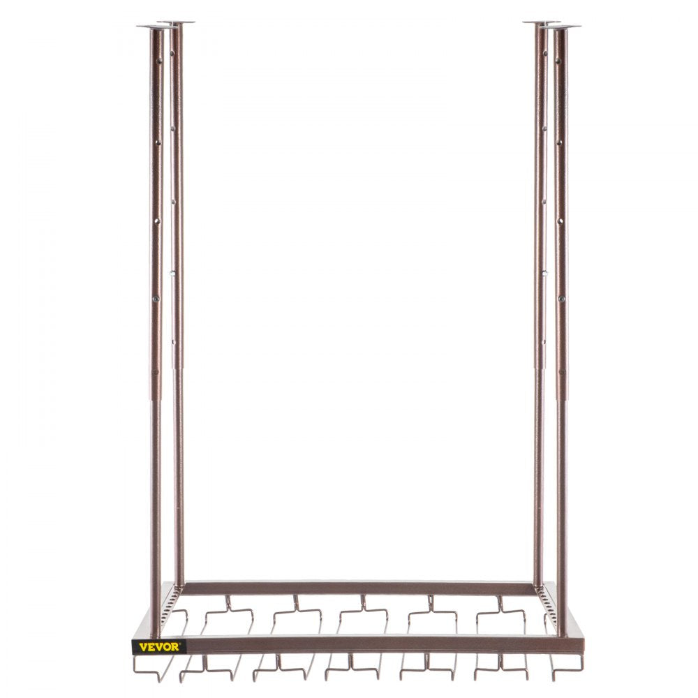 XR-JBJ006 - Adjustable Ceiling Wine Glass Rack, Holds 33 lbs of Goblets