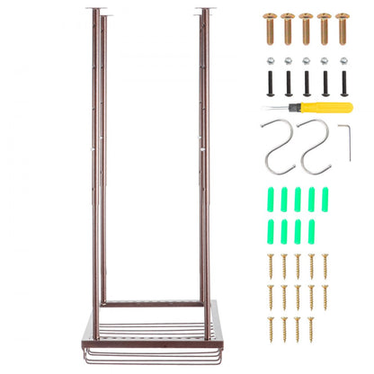 XR-JBJ006 - Adjustable Ceiling Wine Glass Rack, Holds 33 lbs of Goblets