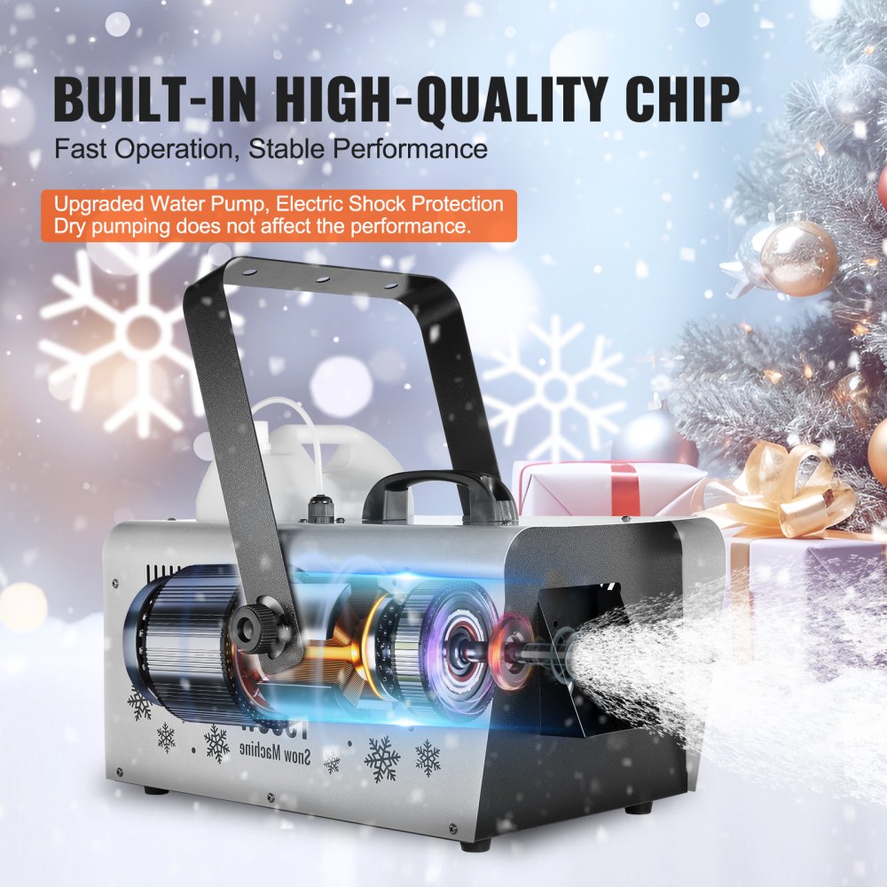 LM-M-1500 - 1500W VEVOR Snow Machine with 5L Tank & 3-5m Range