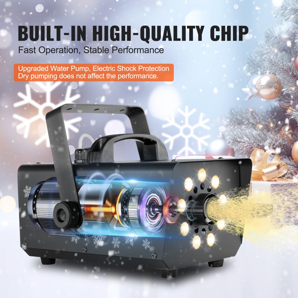 LM-M-800 - 800W VEVOR Snow Machine with LED Lights & 1L Tank