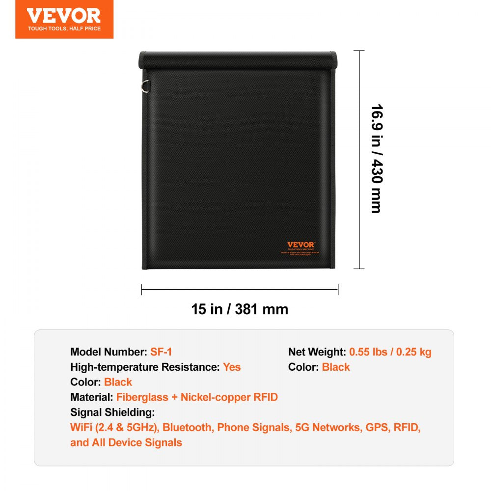 SF-1 - Signal Blocking Faraday Pouch for Privacy & Security